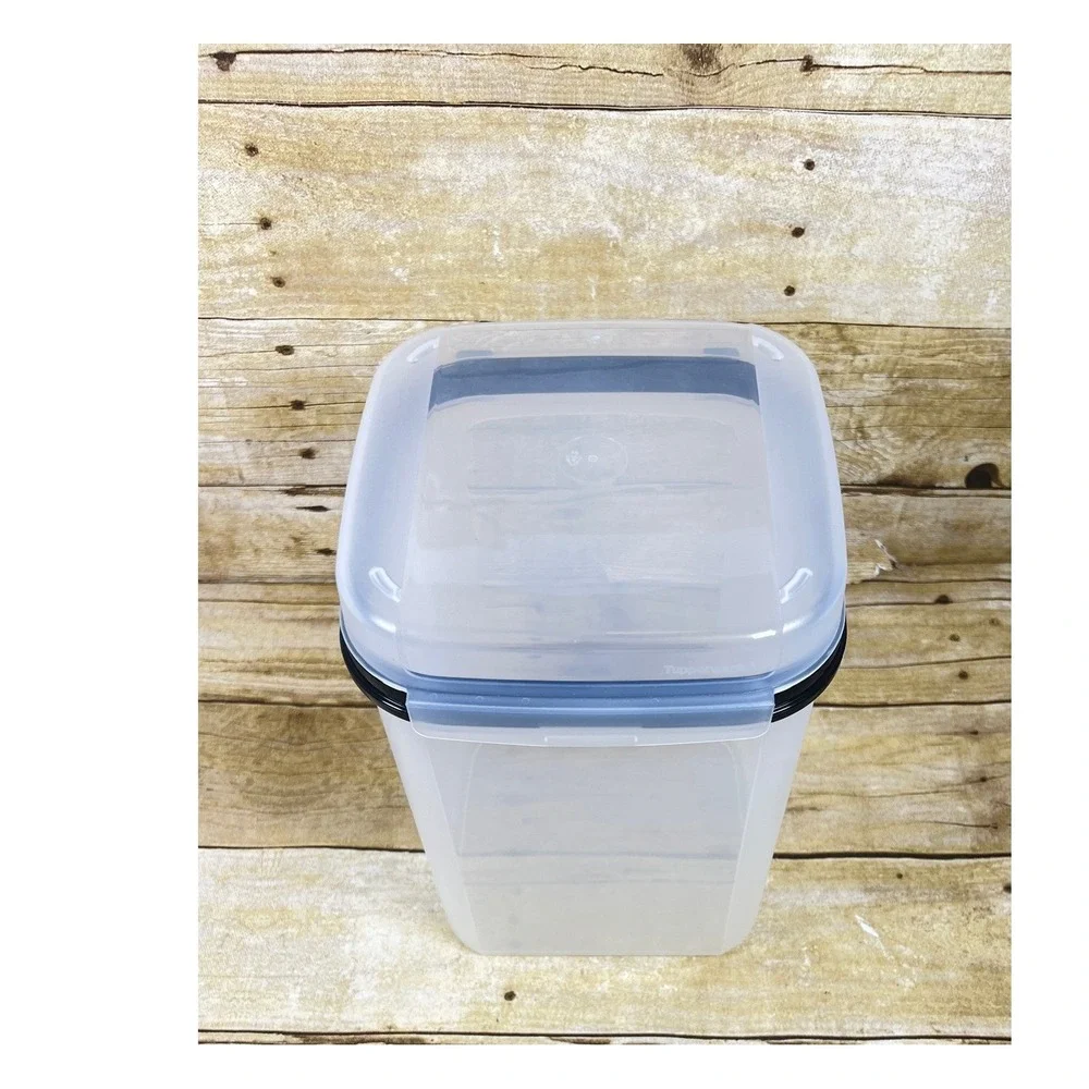 Tupperware Modular Mates Square Signature Line Container #4 Hinged Lid Clear New